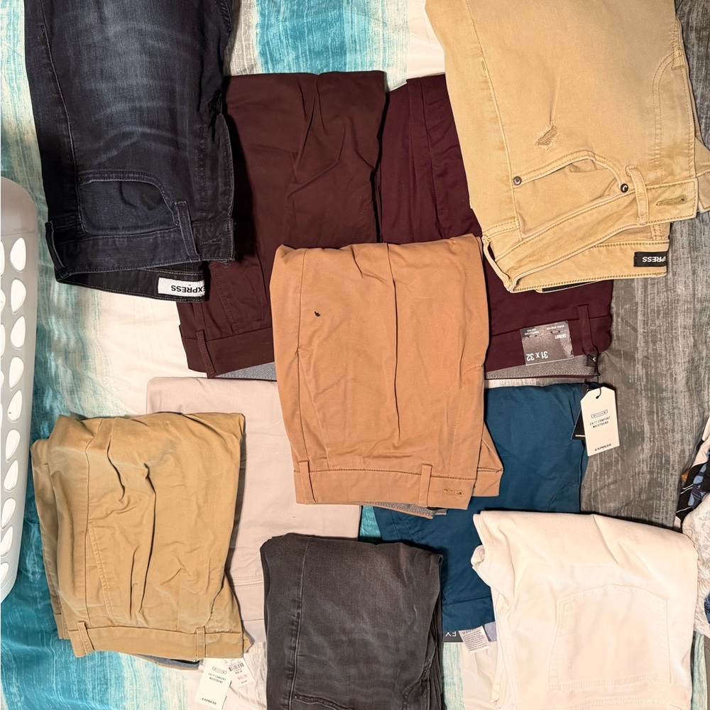 Full Express Wardrobe — 21 Pants + 14 Shirts